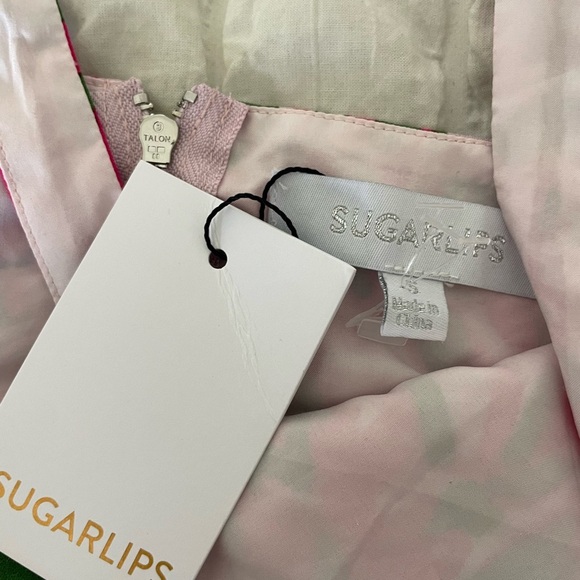 Sugarlips Pink and Green Floral Crop Top - Picture 3 of 8